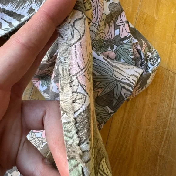 Just Cristina Floral and Tiger Print Shirt Vintage 90s beach BoHo - Picture 10 of 14